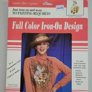 Vintage Full-Color Iron-on Transfer - Cockatoo Bird